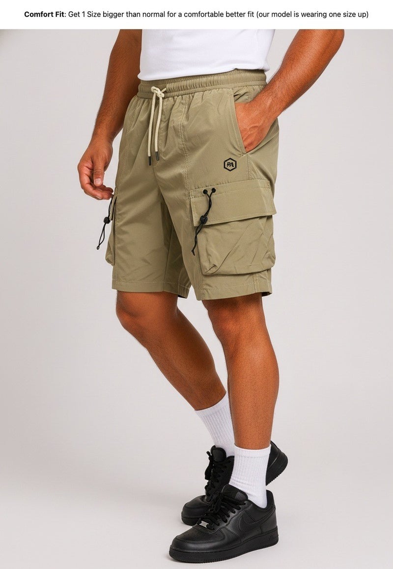 بريما إيس رجالي Cargo Shorts Airy الهواء الطلق والنشاط بريميوم Khaki Green - Image 2