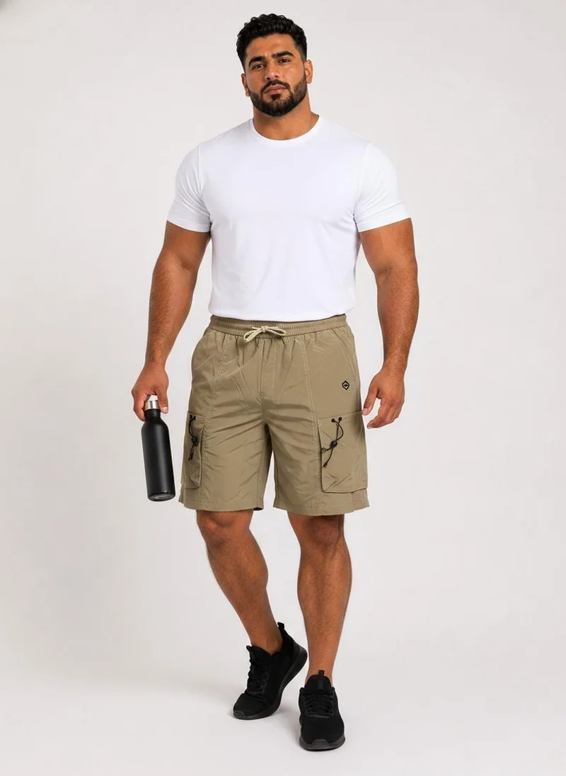 Prima Ace Khaki Green Men's Cargo Shorts Airy Outdoor & Active Premium Khaki Green for Men | Best Price UAE