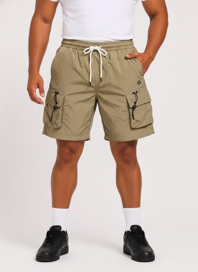 بريما إيس رجالي Cargo Shorts Airy الهواء الطلق والنشاط بريميوم Khaki Green - Image 1