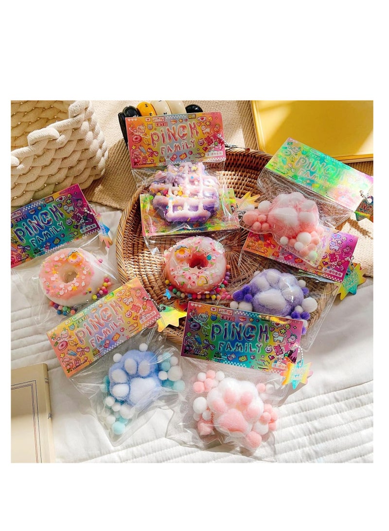 لعبة إسفنجية للقطط تابا من ريبلاي، لعبة اسفنجية بتصميم مخلب القطط، لعبة إسفنجية عائلية لطيفة، ألعاب إسفنجية ناعمة لطيفة - لون أرجواني / أبيض وافل - Image 2