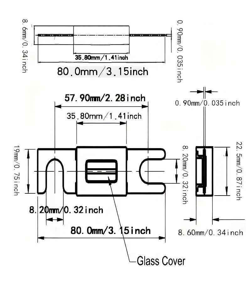 ANL 60A 30 Amp Large Nickel Plated High Conductivity Fuse 3 Pack For Car Audio RV Inverter Overload Protection - Image 2