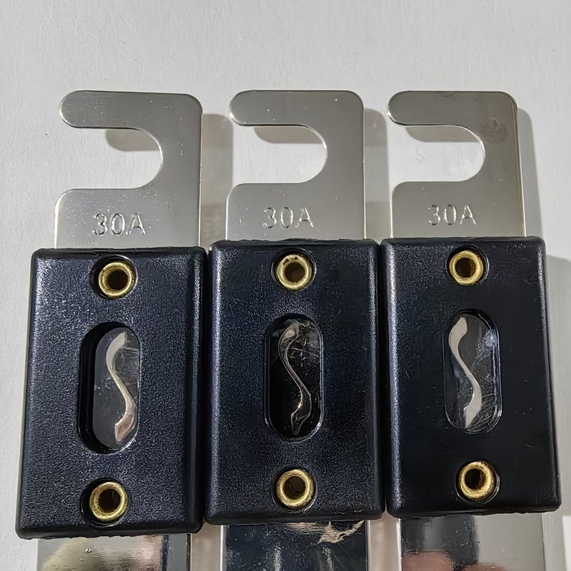 ANL 60A 30 Amp Large Nickel Plated High Conductivity Fuse 3 Pack For Car Audio RV Inverter Overload Protection - Image 3