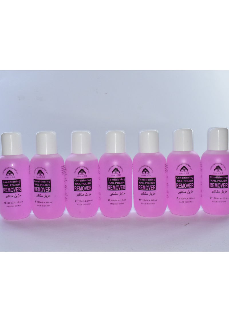 7 Pieces Max Life Nail polish remover 120ml
