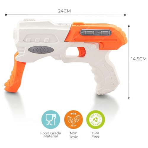 Storio EVO Sniper Hot Fire Gun Toy with 10 Safe Soft Foam Bullets, Fun Target Shooting Battle Fight Game for Kids Boys - White - Image 2