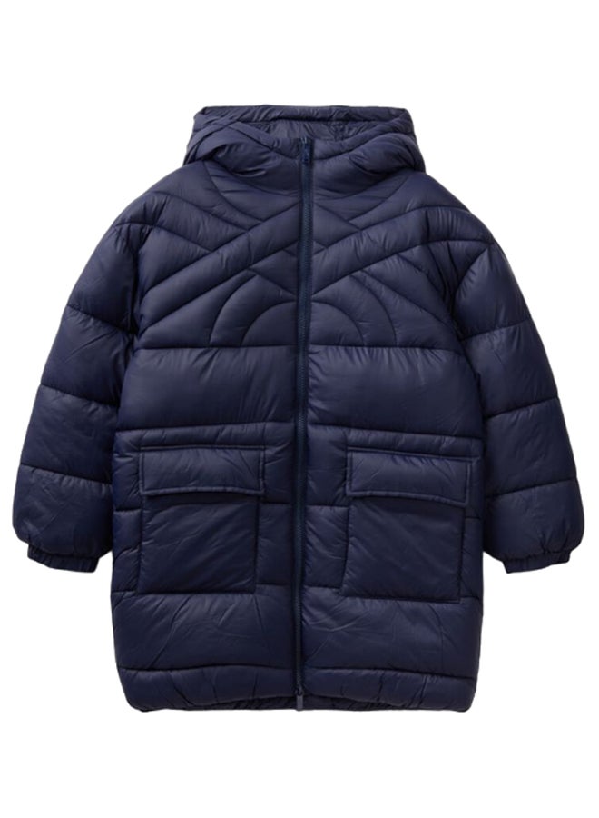 Benetton LONG PADDED JACKET WITH RECYCLED WADDING  - Image 1