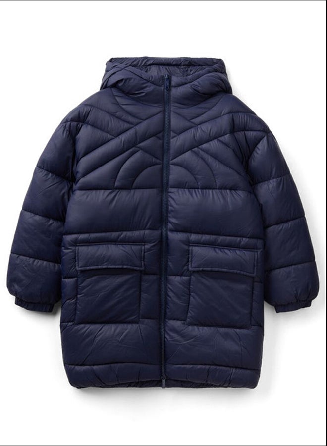 Benetton LONG PADDED JACKET WITH RECYCLED WADDING  - Image 3
