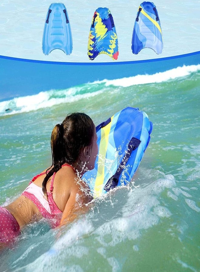Lvsnro Inflatable Surf Body Board,Inflatable Surfboard Kickboard with Handles Foldable Swimming Pool Floating Pad for Both Adults Beginner and Childs Portable Boogie Boards (Colorful) - Image 1
