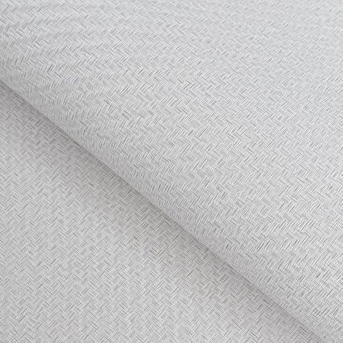 ELTON Textured Mesh Grasscloth Wallpaper, Peel and Stick Faux Linen, Waterproof Decorative Vinyl Film, Self Adhesive Contact Paper for Walls, Furniture, Kitchen Cabinets (Off White, 1.33 x 5 feet) - Image 2