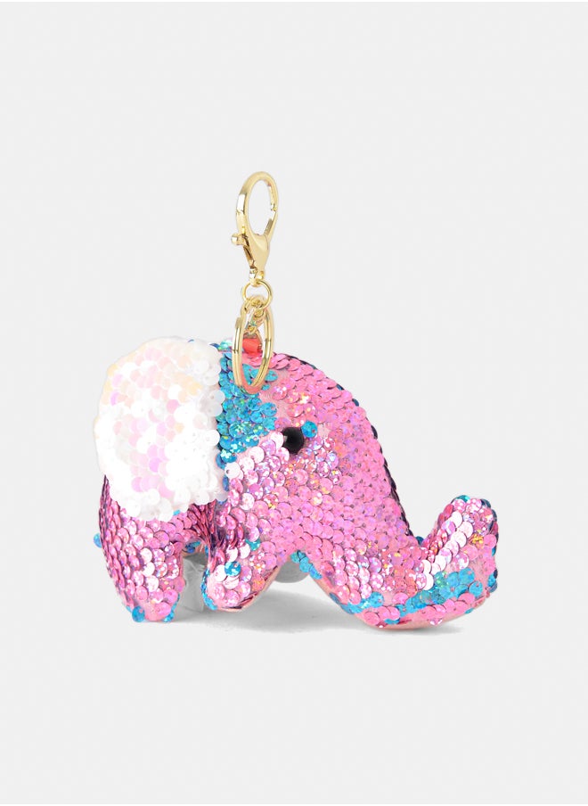 Akher el Ankoud - A medallion in the shape of an elephant with sequins - Image 1