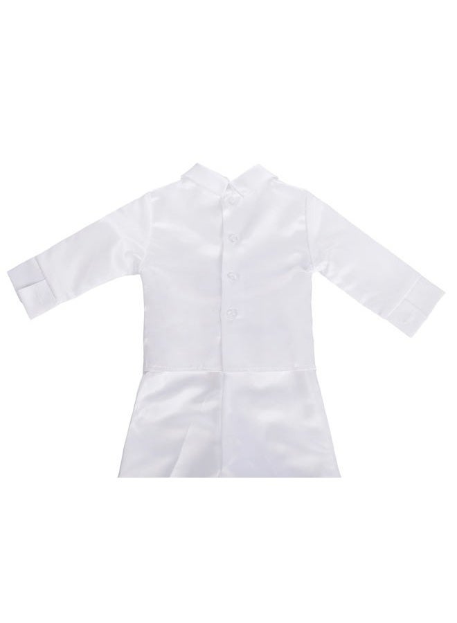 Lito Angels Baby Boys Christening Clothing Baptism Outfits with Bonnet Long Sleeve White Suit Size 0-3 Months, B-white (Long Sleeves), 0-3 Months - Image 4