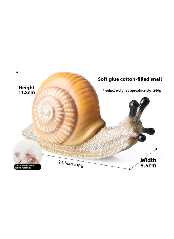 Generic - Explosive Simulation Of Marine Animal Model Children Soft Rubber Puffer Octopus Lobster Starfish Crab Horseshoe Toy Gift-Color:Soft Glue Cotton-filled Brown Crocodile - Image 1