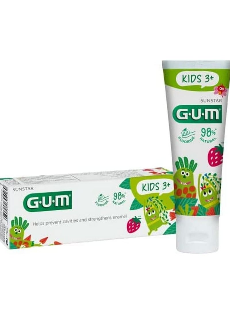 Gum معجون أسنان جوم للأطفال من 3 سنوات فما فوق، بنكهة الفراولة 50 مل