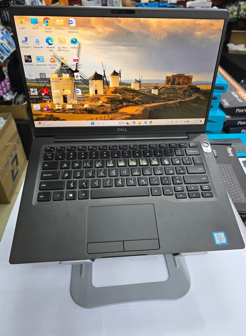 Desktop Aluminum Alloy Foldable Adjustable Laptop Stand Support Notebook Laptop Support Folding, Compatible to 14-17 inch Laptop - Silver - Image 4