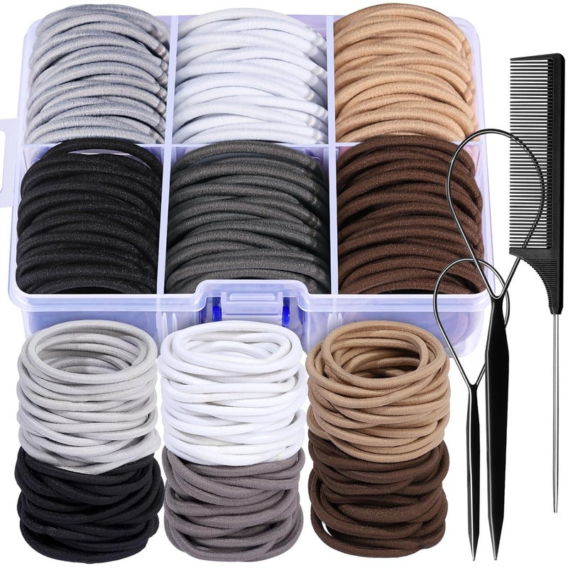 YGDZ Hair Ties for Thick Hair 150 PCS Hair Elastic 5CM Ponytail Holders No Hair Damage Rubber Bands for Hair Elastic Hair Ties for Women Men Girls 4mm