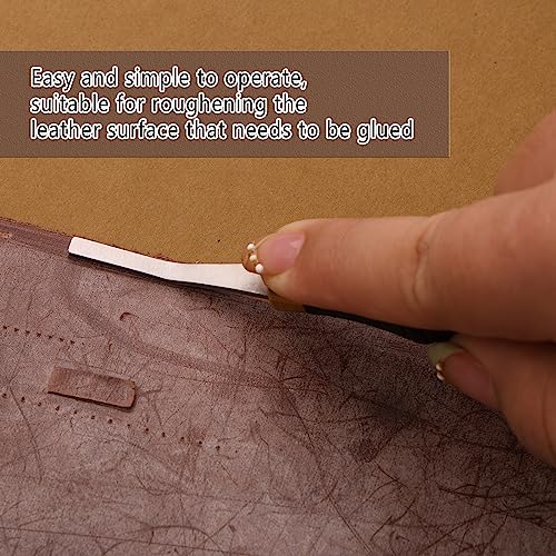 DIUDUS Pro Detail Rougher, Leather Roughing Tool Roughing Leather Craft Surface Tool, Leather Polish File Tool with Ergonomic Handle Leather Working Leathercraft Tools for Edge Polishing(5mm) - Image 5