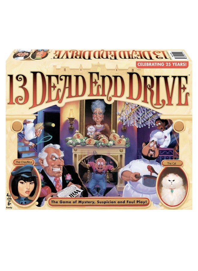 Winning Moves 13 Dead End Drive by Winning Moves Games USA, The Deduction Game of Suspicion, Mystery & Foul Play, for 2 to 4 Players, Ages 8 and up - Image 1