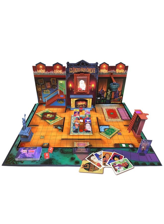 Winning Moves 13 Dead End Drive by Winning Moves Games USA, The Deduction Game of Suspicion, Mystery & Foul Play, for 2 to 4 Players, Ages 8 and up - Image 2