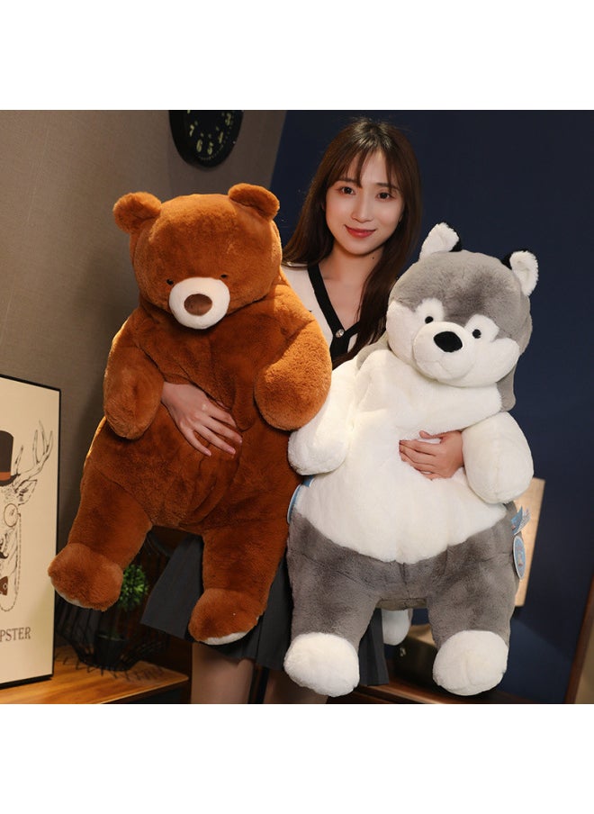 Cartoon Lazy Duck Lazy Crocodile Pillow Plush Toy Tiger Doll Husky Pillow Wholesale-Color:Crocodile-Height:60cm