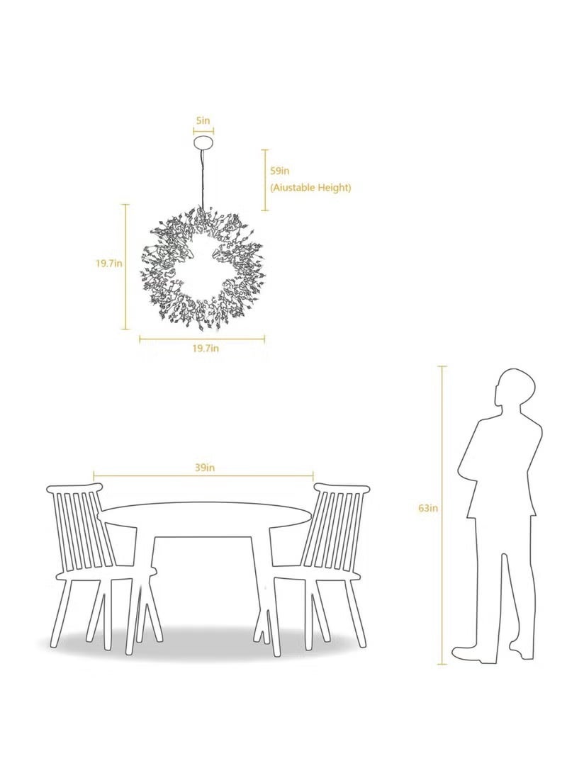 Silver modern creative and individualistic dandelion fireworks 8-head Nordic style minimalist restaurant bar counter bedroom living room chandelier clothing store cabinet chandelier internet celebrity style  - Image 3