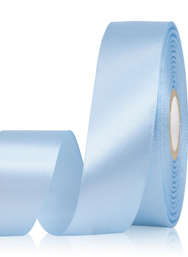 Sagaat Light Blue Ribbon 1-1/2 Inch 30 Yards Baby Blue Satin Ribbon for Flower Bouquet, Fabric Ribbon for Gift Wrapping Crafts Baby Shower Wedding Christmas - Image 1