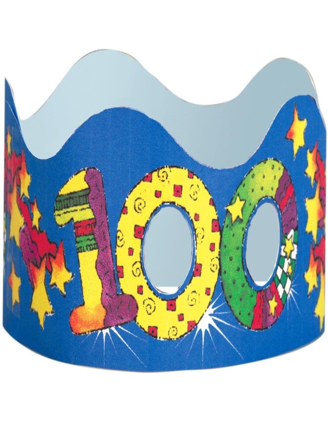 Really Good Stuff 100th Day of School Crowns -24 Pack- Happy 100th Day of School Gifts for the Classroom - Image 1