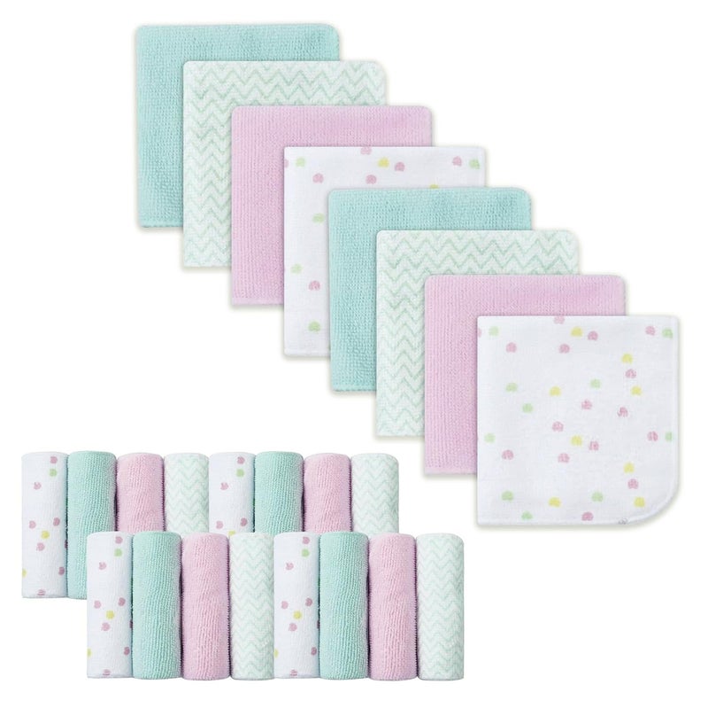 softan Baby Washcloths, 24Pack Baby Wash Cloths Extra Soft & Ultra Absorbent, Baby Towels and Washcloths Face Towel Unisex for Boys Girls Face & Body, Washclothes Gentle on Sensitive Skin, 9x9 Unicorn - Image 1