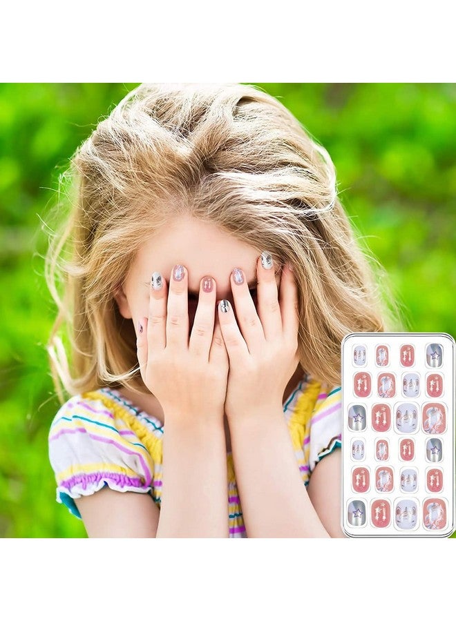 ماي كرييت ® 72 قطعة من أظافر الجل القابلة للضغط للأطفال، أظافر صناعية لطيفة على شكل رسوم متحركة، أظافر صناعية قابلة للضغط، غطاء كامل، أظافر صناعية قابلة للضغط للفتيات، هدية حفلات، أظافر صناعية قابلة للضغط للفتيات - Image 5