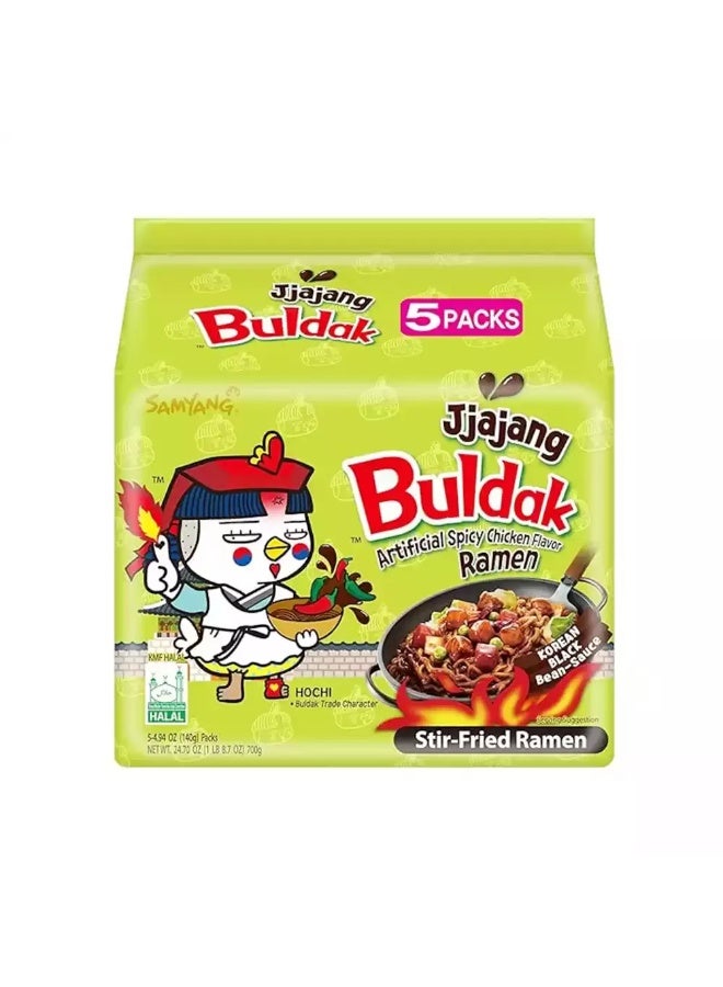 Buldak Jjajang Hot Chicken Flavor Ramen Noodles- 700gms - Image 3