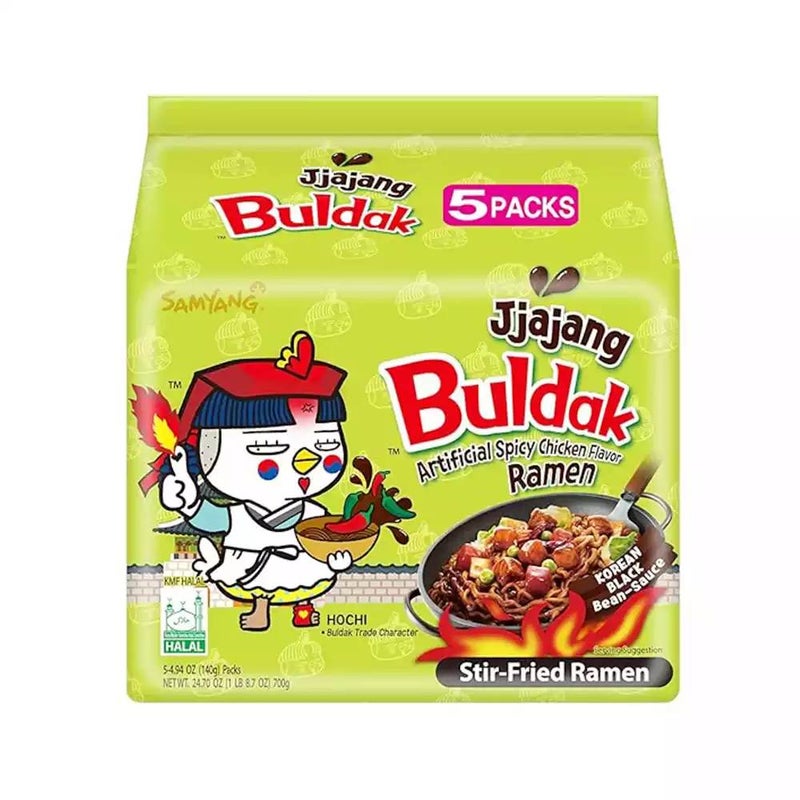 Buldak Jjajang Hot Chicken Flavor Ramen Noodles- 700gms - Image 1