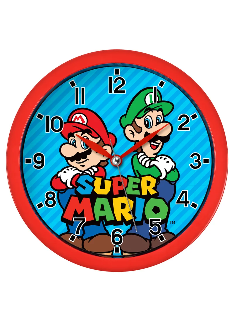 Super Mario Nintendo Super Mario Brothers Red & Blue Wall Clock - GSM3047