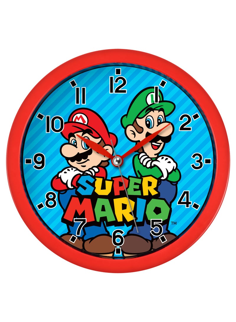 سوبر ماريو ساعة حائط سوبر ماريو براذرز حمراء وزرقاء من نينتندو - Image 1