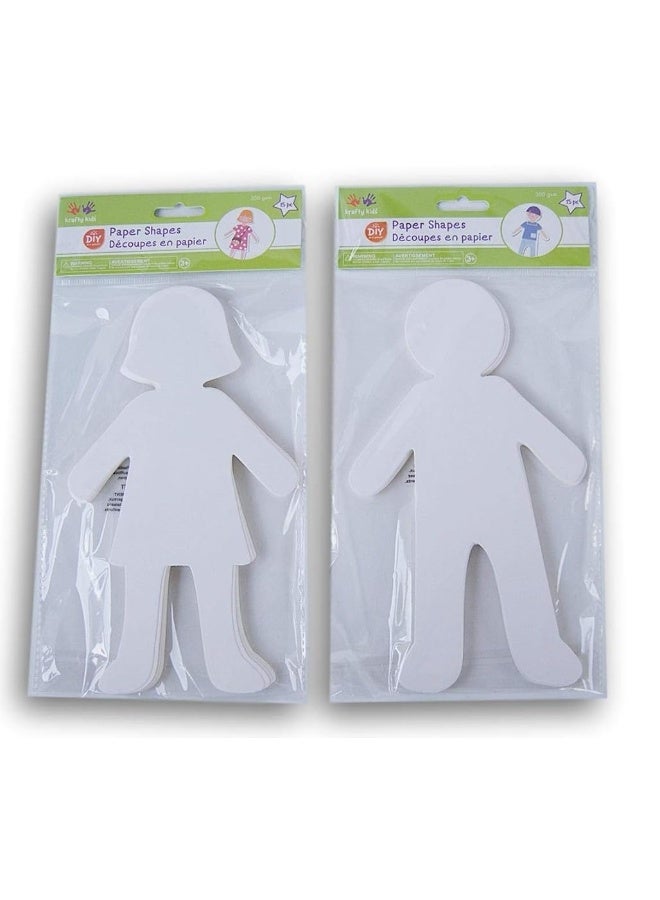 Teaching Tree Paper People (Boy, Girl) Shapes - 30 Count - Image 3