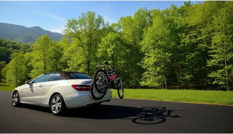 LIMOS 2-Bike Trunk Mount Rack - Heavy Duty Aluminum Bike Carrier for Cars, SUVs, Sedans - Fits 2 Bikes Up to 70 lbs - Padded Protection, Quick Install, Secure Tie-Downs - Black Bicycle Rack - Image 3