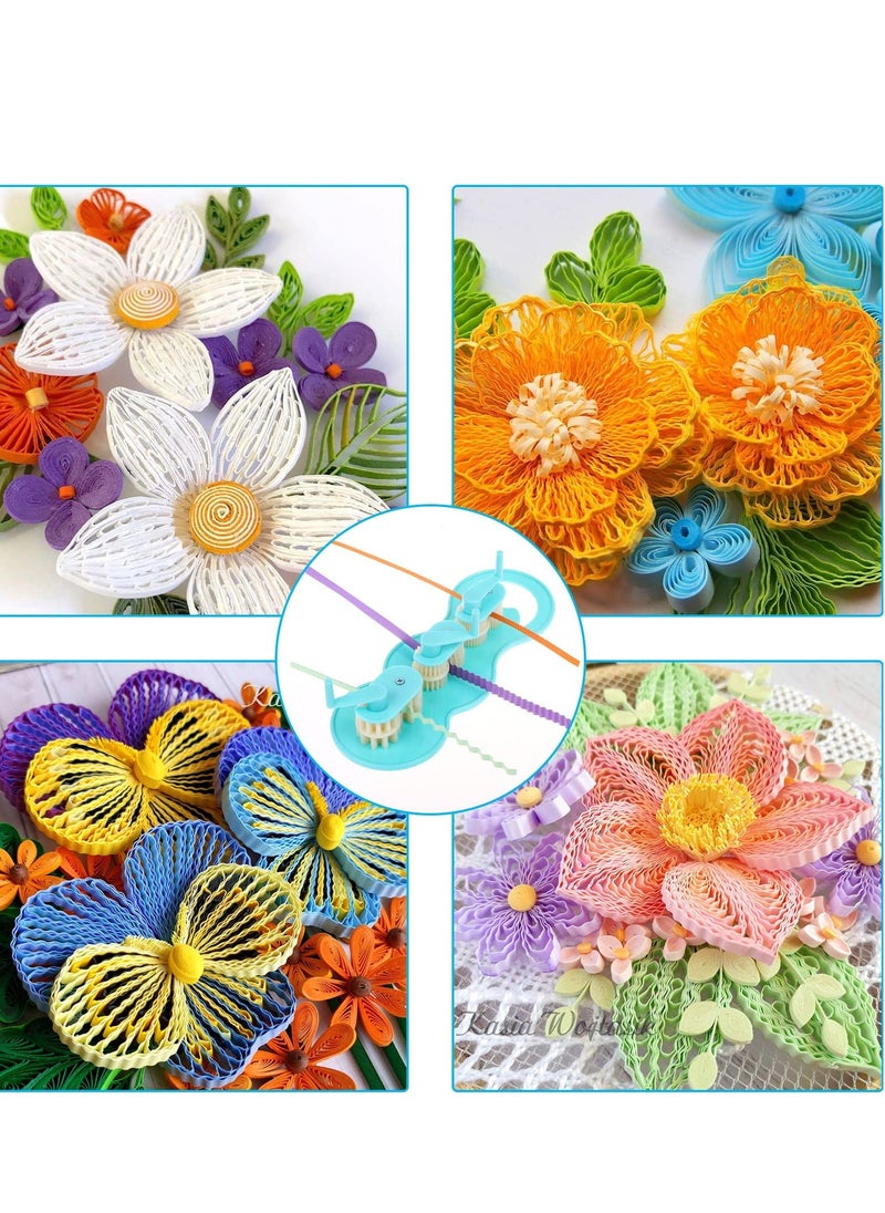 null - Paper Quilling Crimper Tool Slip Wave Shaper Making Tool for DIY Quilling Crafts Paper Crimper for Quilling Papercraft Create Beautiful Fold and Wave Effects for Kids Craft Household Blue - Image 1