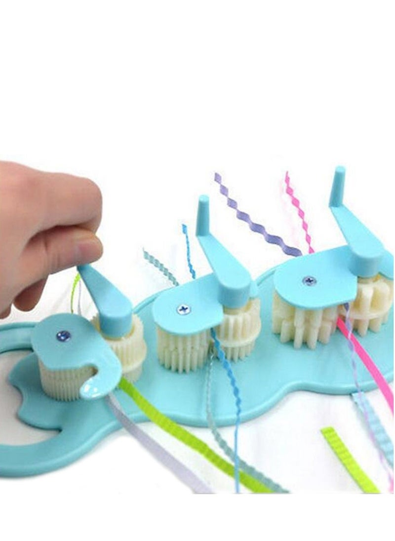 null - Paper Quilling Crimper Tool Slip Wave Shaper Making Tool for DIY Quilling Crafts Paper Crimper for Quilling Papercraft Create Beautiful Fold and Wave Effects for Kids Craft Household Blue - Image 1