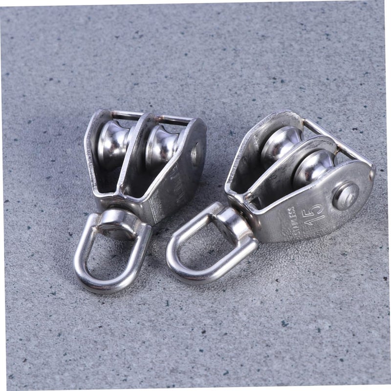 Dual Wheel Stainless Steel Pulley 35kg Capacity High Reliability Multi Field Use - Image 3