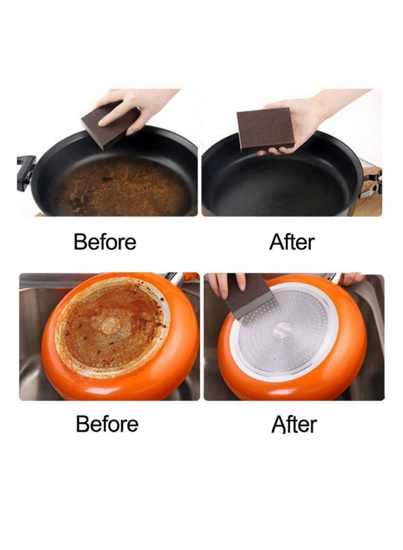 Mmmon 6-Pack Emery Magic Sponge Cleaning Pad Set, Rust Removal Scrubbers, for Kitchen Cleaning Pots and Pans, Bathroom, Toilet, Floor, and Outdoor Cleaning - Image 2