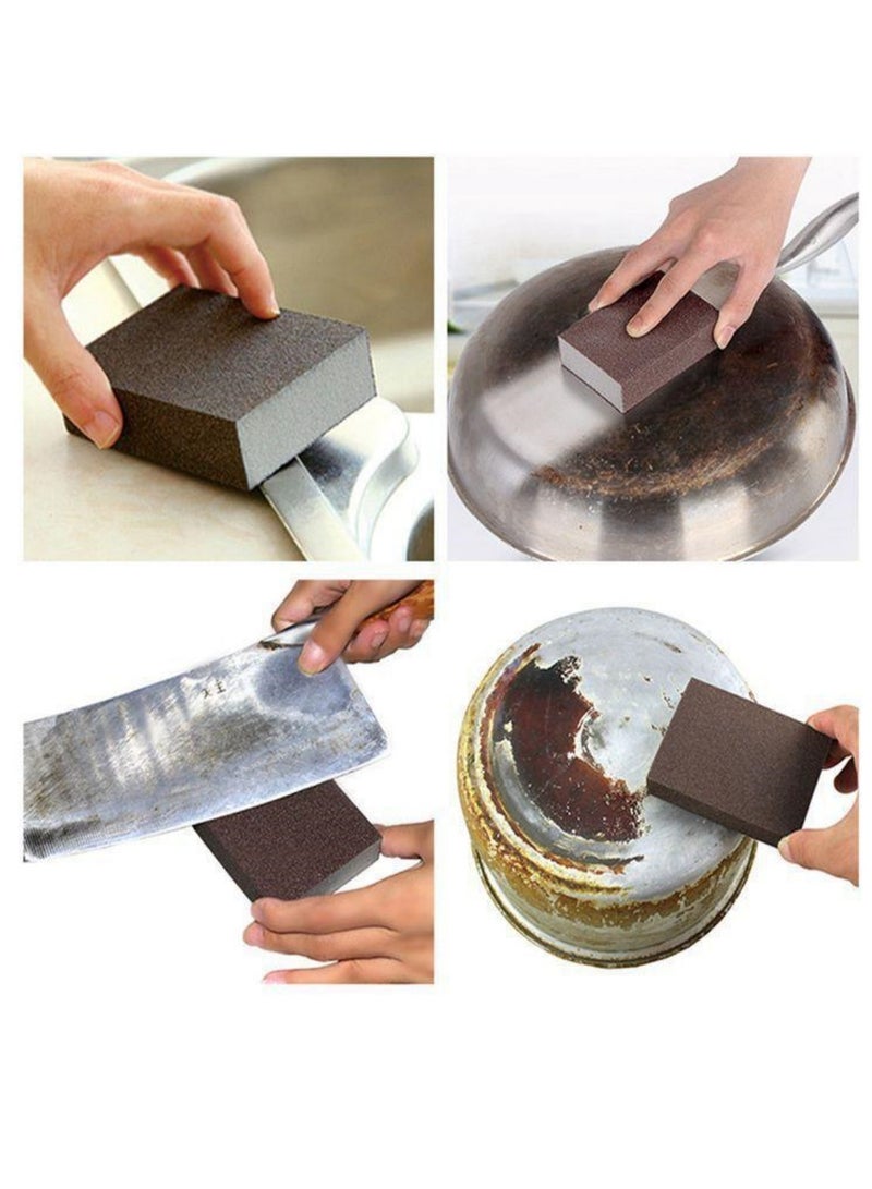 Mmmon 6-Pack Emery Magic Sponge Cleaning Pad Set, Rust Removal Scrubbers, for Kitchen Cleaning Pots and Pans, Bathroom, Toilet, Floor, and Outdoor Cleaning - Image 4