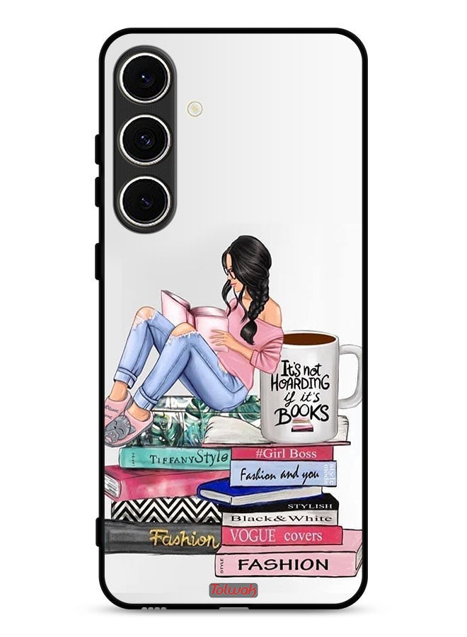 Tolwak Samsung Galaxy S24 FE 5G Protective Case Cover Girl And Fashion Books Art - Image 1