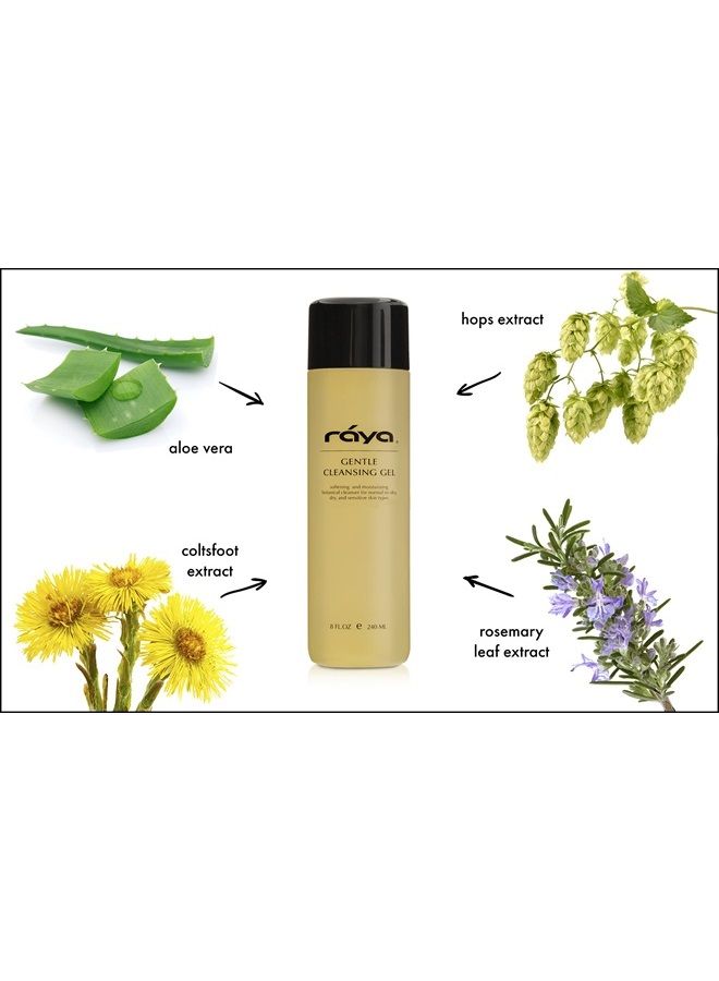 Raya Gentle Facial Cleansing Gel 8 oz (104) | Softening and Moisturizing Botanical Cleanser for Dry and Sensitive Skin| Helps Hydrate Smooth Complexion - Image 2