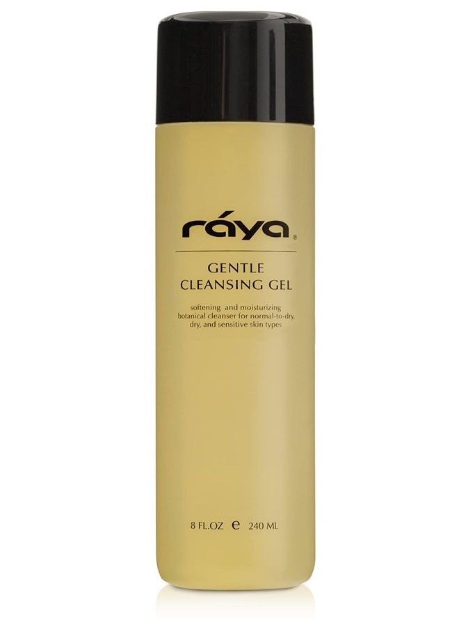 Raya Gentle Facial Cleansing Gel 8 oz (104) | Softening and Moisturizing Botanical Cleanser for Dry and Sensitive Skin| Helps Hydrate Smooth Complexion - Image 1