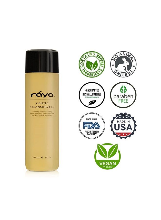 Raya Gentle Facial Cleansing Gel 8 oz (104) | Softening and Moisturizing Botanical Cleanser for Dry and Sensitive Skin| Helps Hydrate Smooth Complexion - Image 4