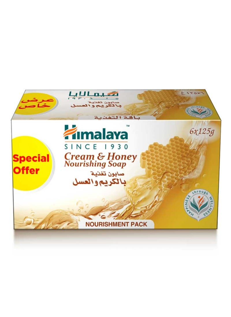 Himalaya Cream And Honey Soap Of 6 Pcs 125g  - Image 1