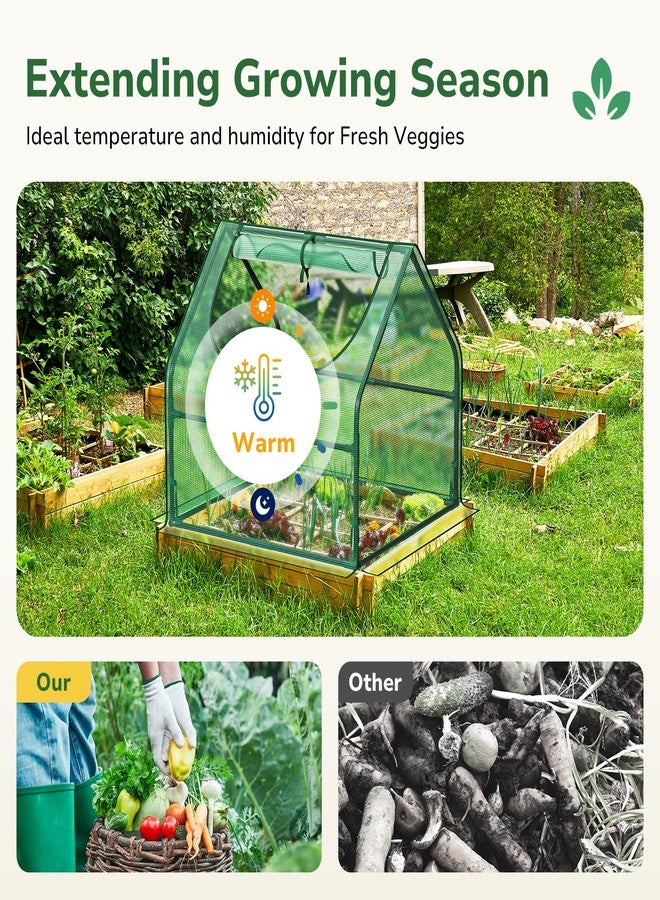 GreatBuddy Portable Mini Greenhouse, 3×3×3Ft, High-Density PE Plant Cover with Roll-up Zipper Window, Perfect for Indoor Outdoor Plant Growing - Image 5