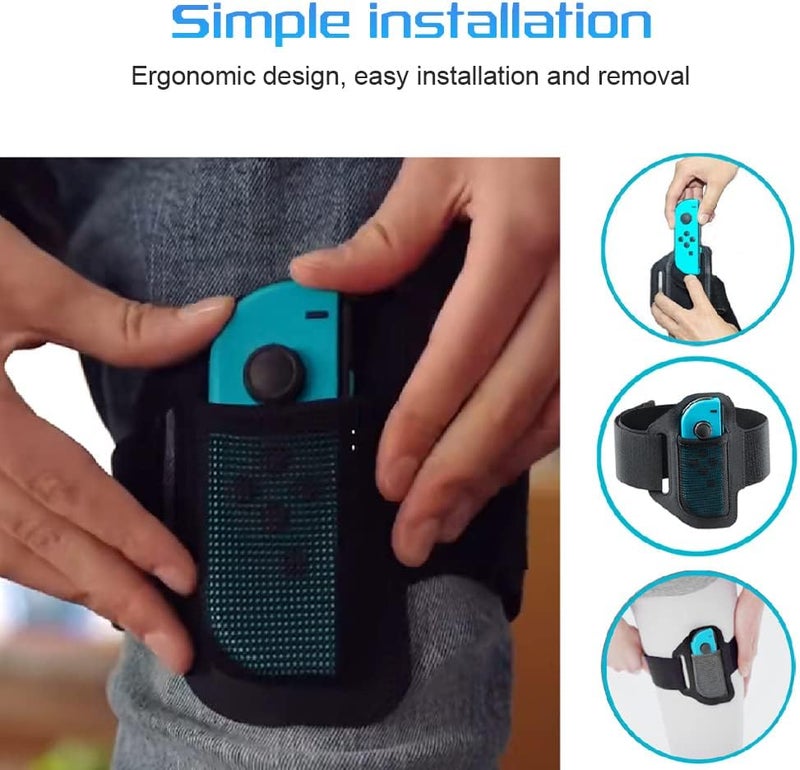 2 حزام الساق متوافق مع لعبة Ring Fit Adventure على جهاز NS Switch، شريط مرن رياضي قابل للتعديل لحركة الساق لجهاز Joy-Con. - Image 2