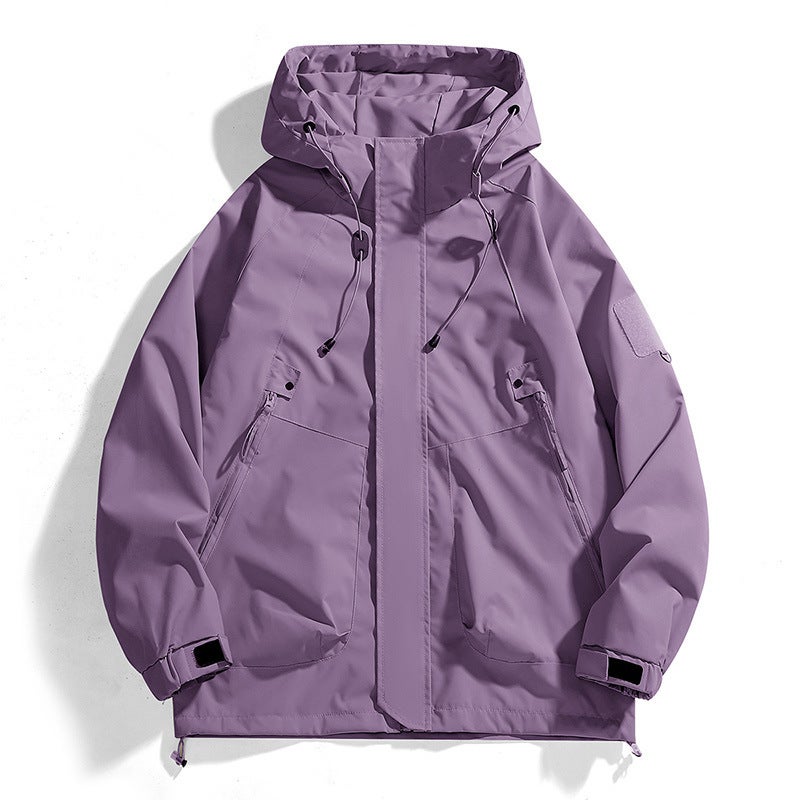J90 new spring and autumn assault clothing outdoor waterproof autumn coat mens jacket mens functional style work Burnt orange - Image 2
