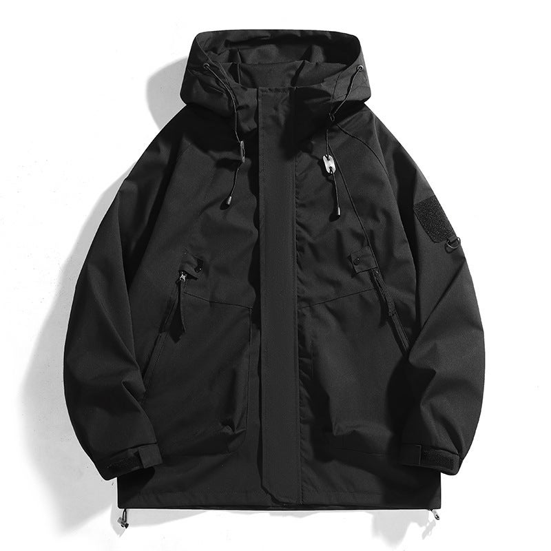J90 new spring and autumn assault clothing outdoor waterproof autumn coat mens jacket mens functional style work Burnt orange - Image 5