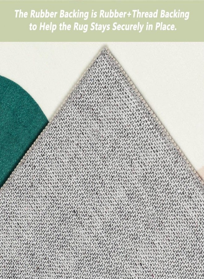 Capslpad Area Rugs 5x7, Washable Nursery Rug, Low Pile Soft Non-Shedding Playroom Carpet, Botanical Print Green Rugs for Bedroom, Classroom, Living Room - Image 5