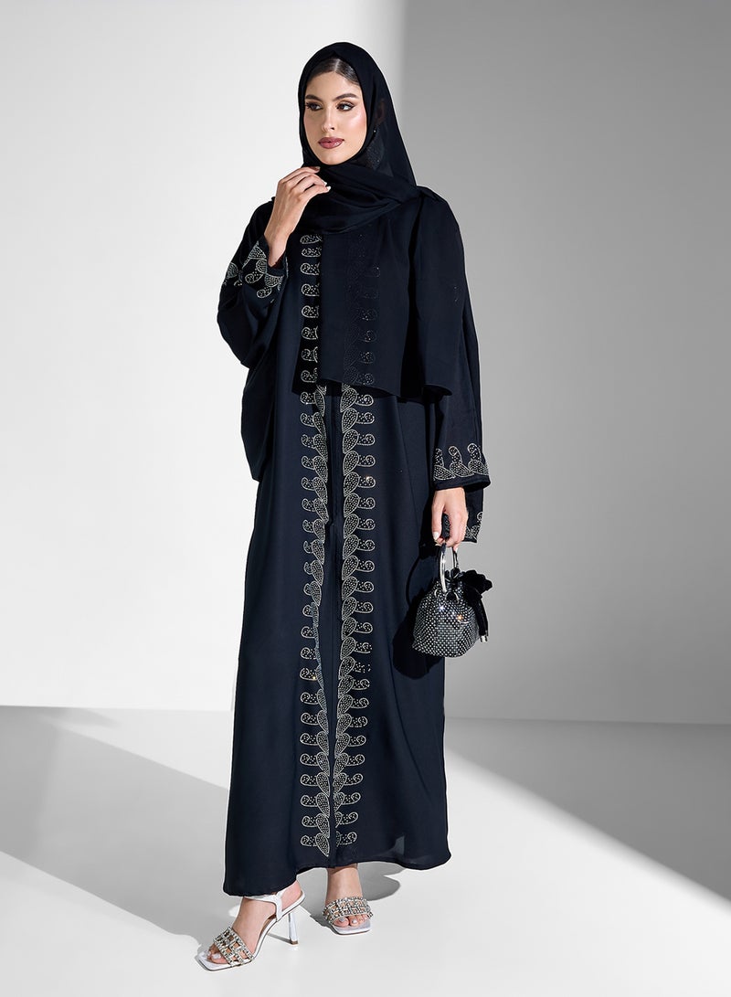 Khizana Embellished Abaya With Sheila - Image 5