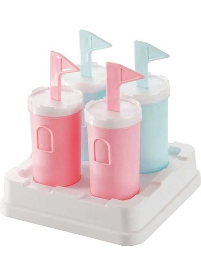 NIBEMINENT 4-Piece Silicone Popsicle Mold Multicolour - Image 1